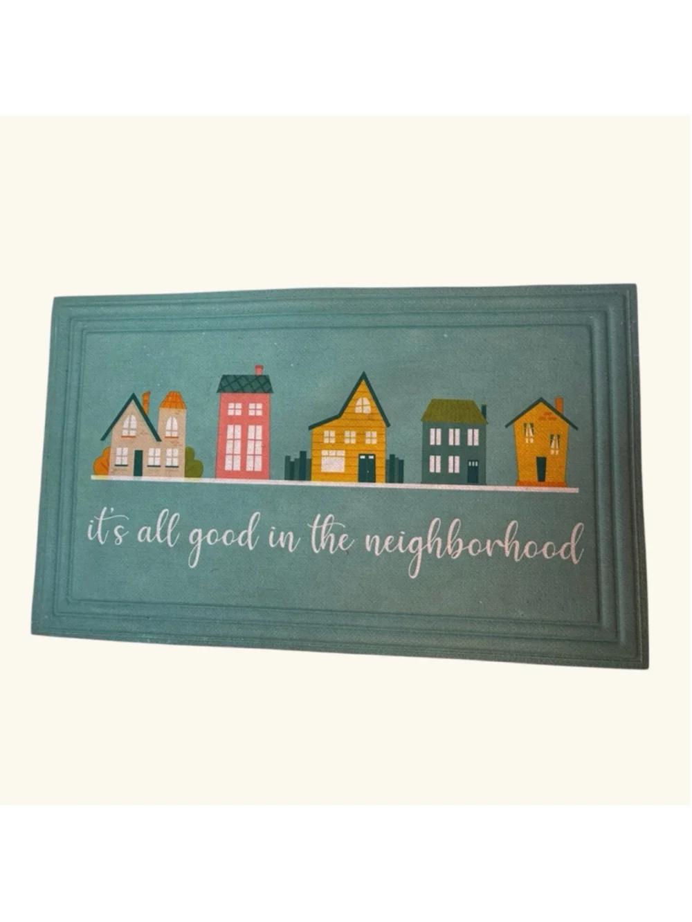 Neighborhood Welcome Accent Rug “It’s All Good in the Neighborhood” Floor Mat 30
